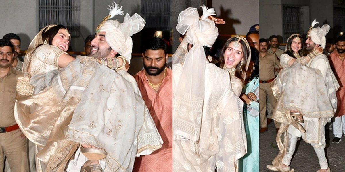 Like a Film Scene, Portrait of Ranbir Kapoor Lovingly Carrying Alia Bhatt After Officially Getting Married Melts Hearts!