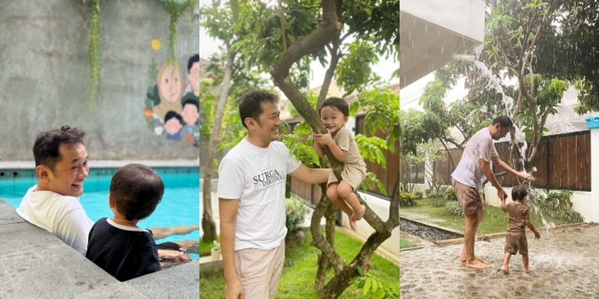 Father Millennial, 11 Portraits of Hanung Bramantyo Taking Care of the Youngest Bhaj Kama - Still Has Time to Teach Climbing Trees and Playing in the Rain
