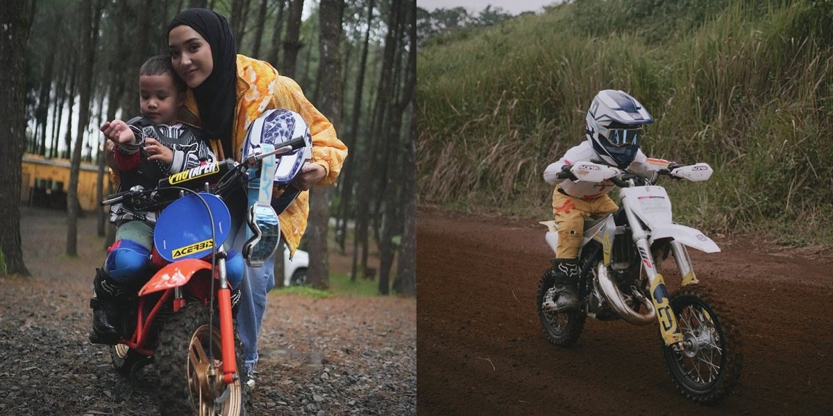 Only 4 Years Old, 8 Photos of Zeev, Citra Kirana's Nephew Who is Great at Racing with a Mini Trail Bike - Stunning Action During Competition