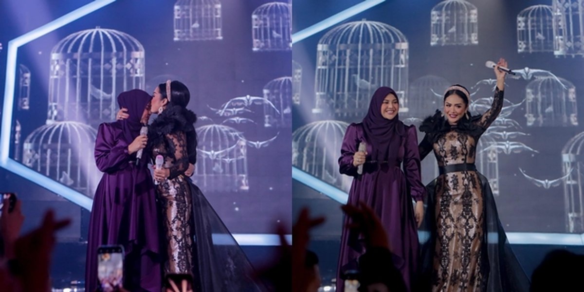 New 40 Days After Giving Birth, Peek at Aurel Hermansyah's First Moment Duet with Krisdayanti on Stage - Succeed in Making Cry