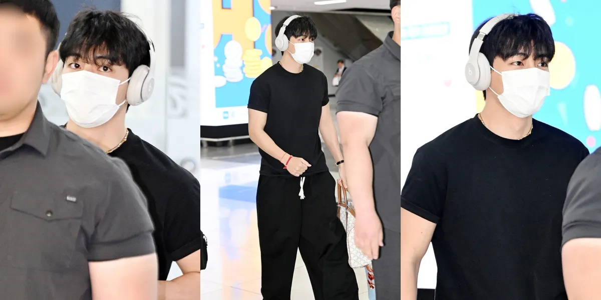 Just Back from Japan, 10 Handsome Photos of V BTS at the Airport - First Airport Look After Military Service