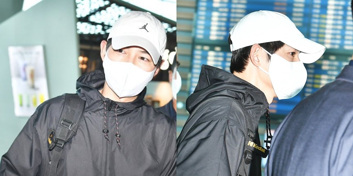 A Few Hours After Arriving from the US, Here's a Portrait of Song Joong Ki at Incheon Airport Before Flying to Indonesia