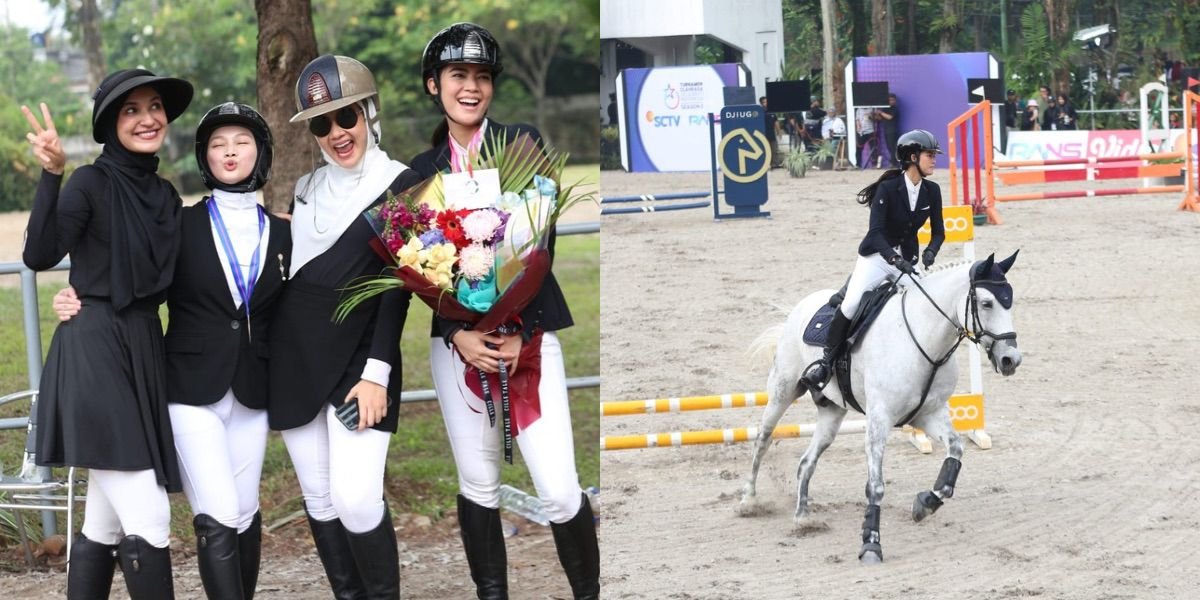 This is the Charm of Raya Kohandi, Zaskia Sungkar, and Shireen Sungkar While Competing in Equestrian at TOSI - Melody Formerly of JKT48 Takes 2nd Place