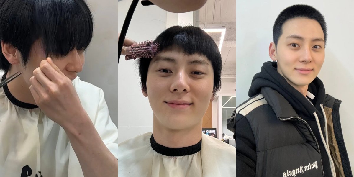 Departing for Mandatory Military Service on March 21, Hwang Min Hyun Shows Off Haircut Moment - Still Handsome When Bald