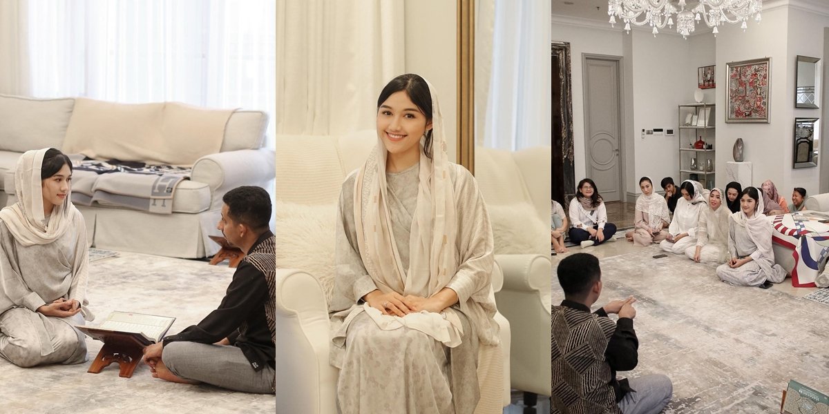 Learning from Habib Ja'far, 8 Photos of Erina Gudono Joining Ramadan Study without Kaesang Pangarep - Praised for Her Calming Beauty