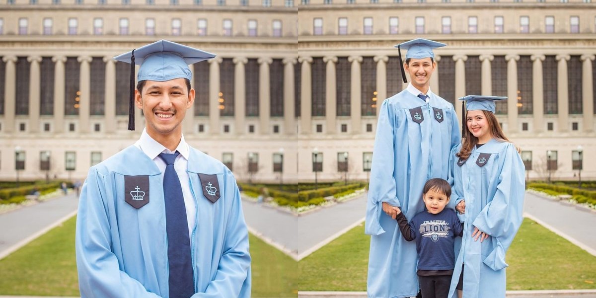 Successfully Recovered from Cancer, Portrait of Tasya Kamila's Husband's Graduation - Earns Master's Degree at Columbia University