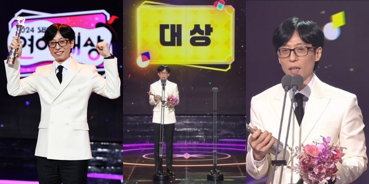 Having a Career for Two Decades, Yoo Jae Suk Wins His 20th Daesang at the SBS Entertainment Awards 2024