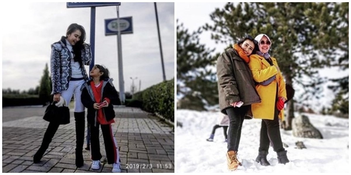 Vacationing in Turkey in Winter, Ayu Ting Ting Invites Family