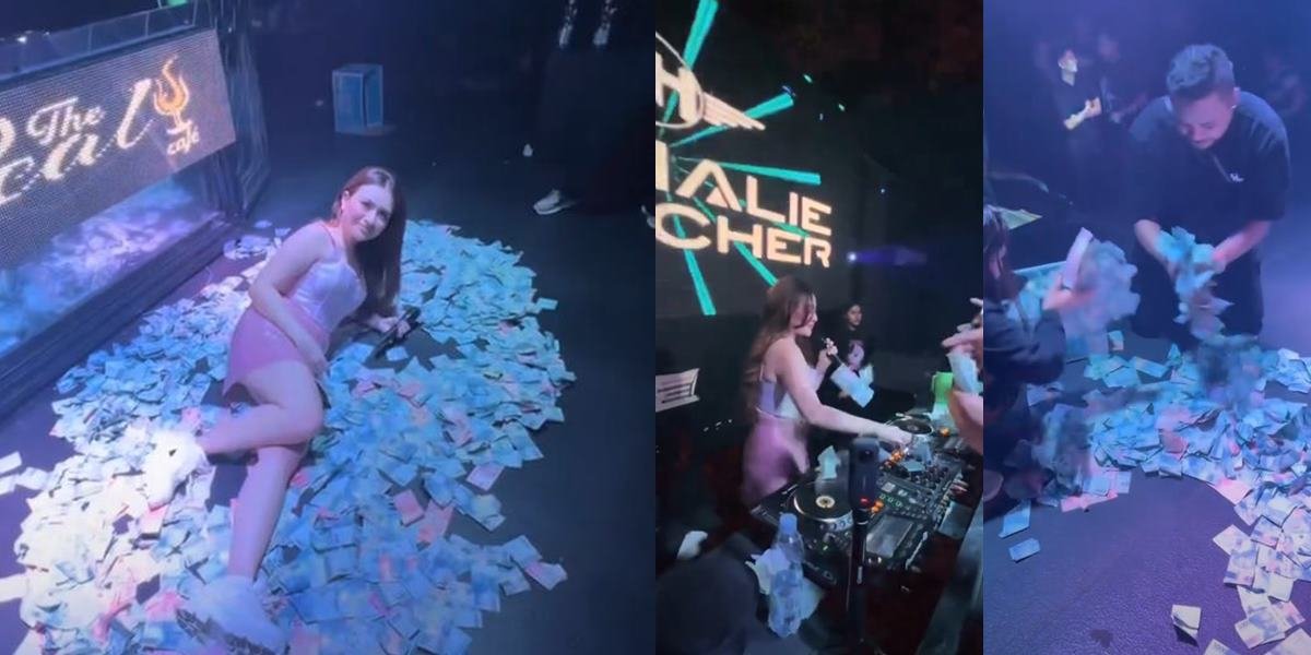 Bathing in Money, A Snapshot of Nathalie Holscher Earning Hundreds of Millions While DJing in Sidrap - Can Buy a Car