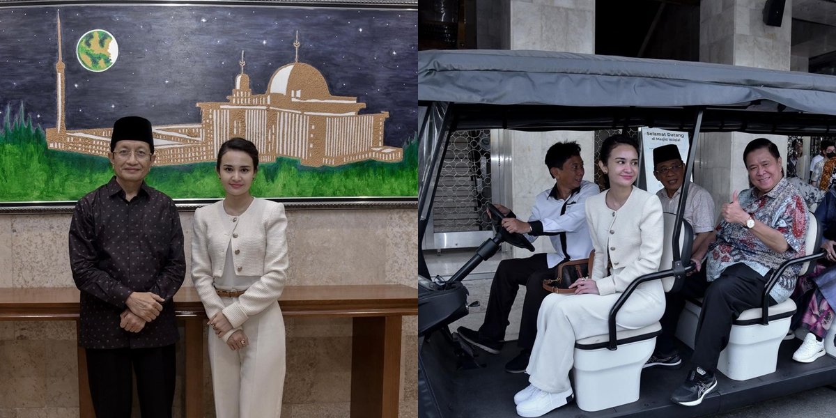 Meeting the Grand Imam, 8 Photos of Michelle Ziudith Visiting Istiqlal Mosque - Netizens: She has an Expensive Girl Vibe