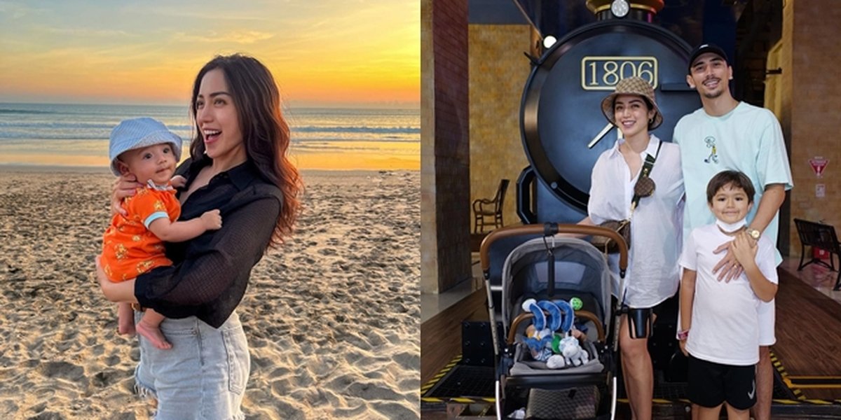 Striving Strong After Losing Rp10 Billion, Here are 8 Photos of Jessica Iskandar Taking Care of Her Two Children While Her Husband Works - Having Fun at the Beach
