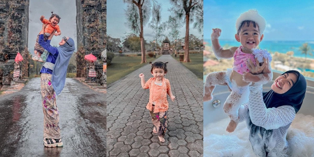 Bestie Banget! Potret Ria Ricis and Moana, the Child on Vacation to Bali - Adorable Wearing Traditional Clothes and Bathing with Bubble