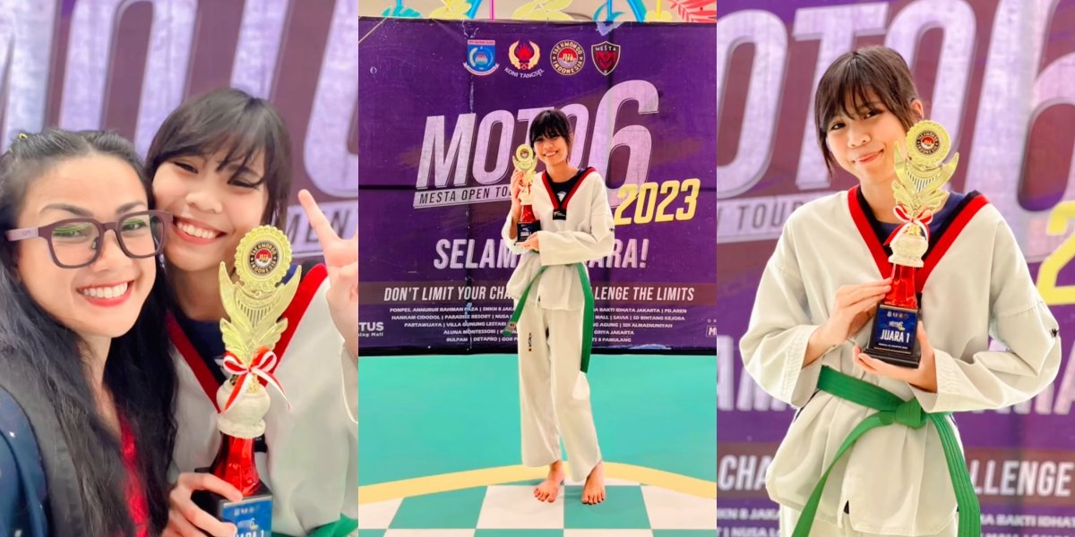 Make Proud, 10 Photos of Zivara, Nirina Zubir's Daughter, Winning the Taekwondo Tournament - Happy to Bring Home the First Champion Trophy
