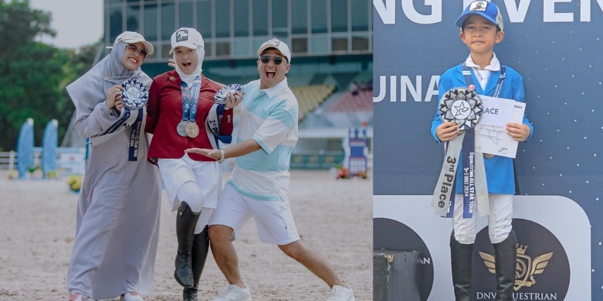 Make Proud! Here are 10 Portraits of Irfan Hakim's Children Winning 7 Medals in the Horse Riding Championship