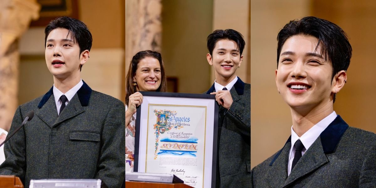 Proud Moment! Joshua of SEVENTEEN Gives Speech Representing SEVENTEEN and Receives Award at Los Angeles City Hall