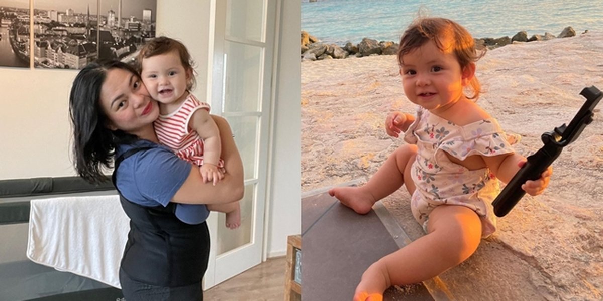 Making Cute, Take a Look at 8 Photos of Baby Hasya, the Child of FTV Star Nanda Gita who has Dutch Blood and Just Turned 1 Year Old