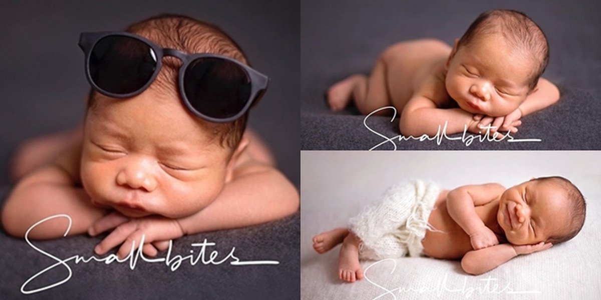Making Peaceful Heart! These are 8 Photos of Baby Leslar Sleeping Soundly - So Cute Wearing Leather Jacket and Glasses