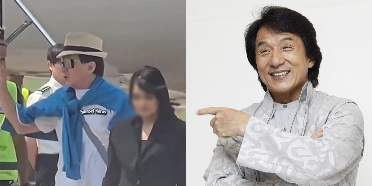 World Top Star, A Portrait of Jackie Chan Politely Rejecting While Being Shielded by Security at an Airport in Indonesia