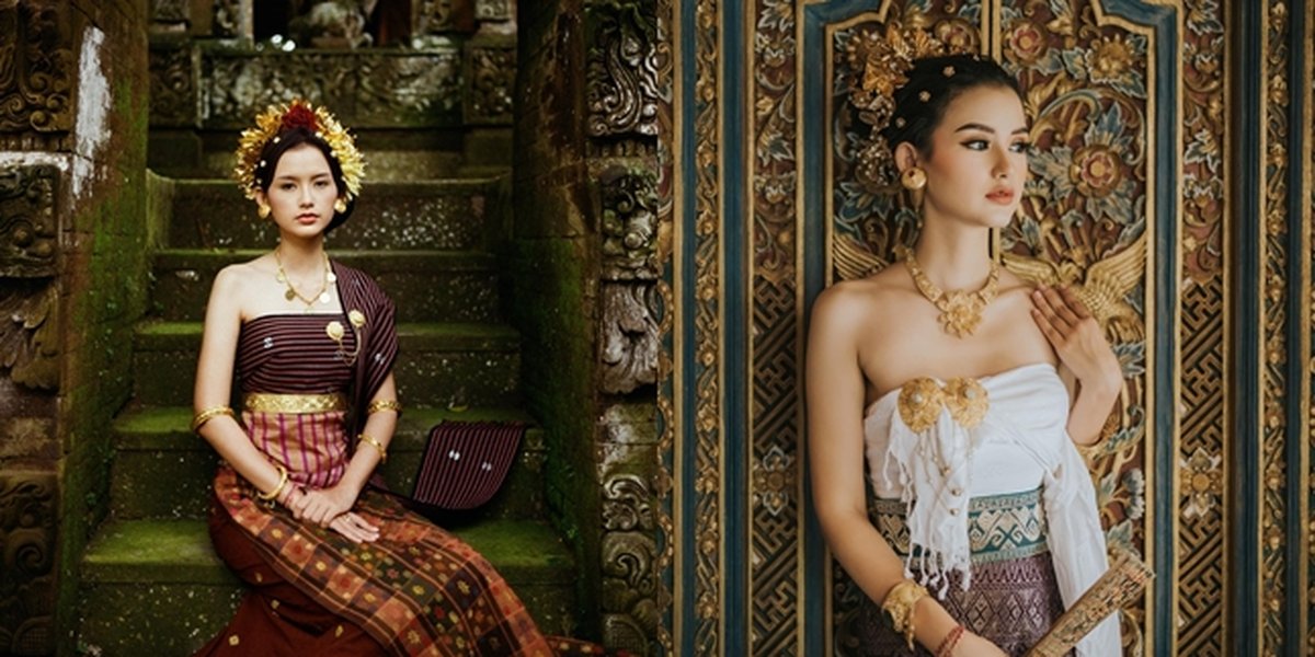 German Blend, Portrait of Sarah Menzel, Azriel Hermansyah's Girlfriend, who Looks So Elegant and Beautiful When Wearing Balinese Traditional Clothing