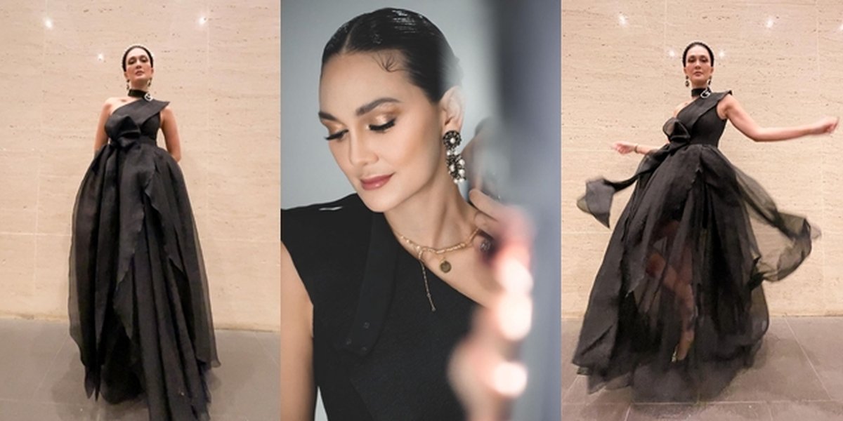 The Most Beautiful Neighborhood Leader in Indonesia, Take a Look at 7 Charming Photos of Luna Maya Wearing a Black Dress at the Indonesian Esports Awards 2021