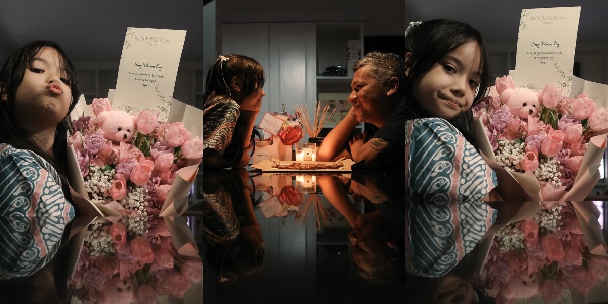 Not Together with a Partner, 8 Photos of Gading Marten Celebrating Valentine's Day with Gempi - Gave a Bouquet of Flowers and Enjoyed a Candle Light Dinner