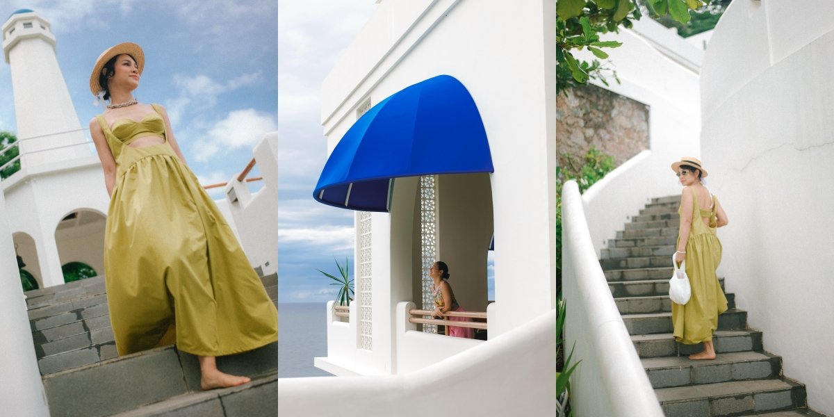 Not in Santorini, 8 Aesthetic Vacation Photos of Andien in Lombok - Fun OOTD Photos and Enjoying Spa