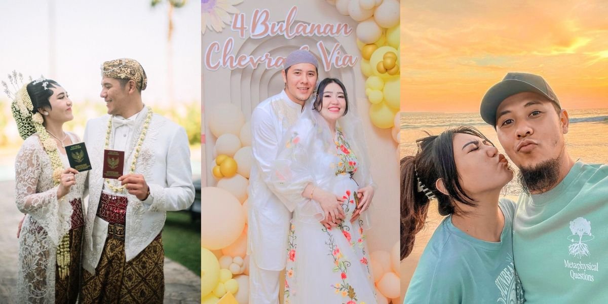 Pregnant Women Getting More Beautiful! 9 Photos of Via Vallen and Chevra's Journey From Emotional Engagement to Waiting for Their Baby