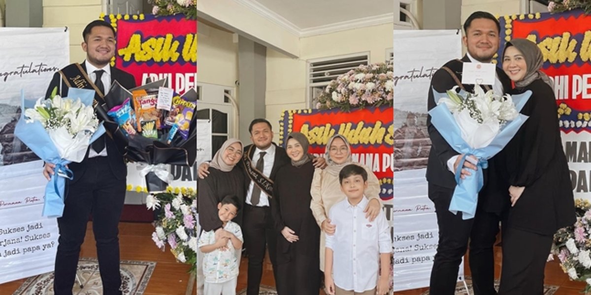 Proud Father-to-be, Check Out 7 Photos of Kesha Ratuliu's Husband's Graduation Celebration After Thesis Exam - Officially Becoming a Bachelor's Degree Holder