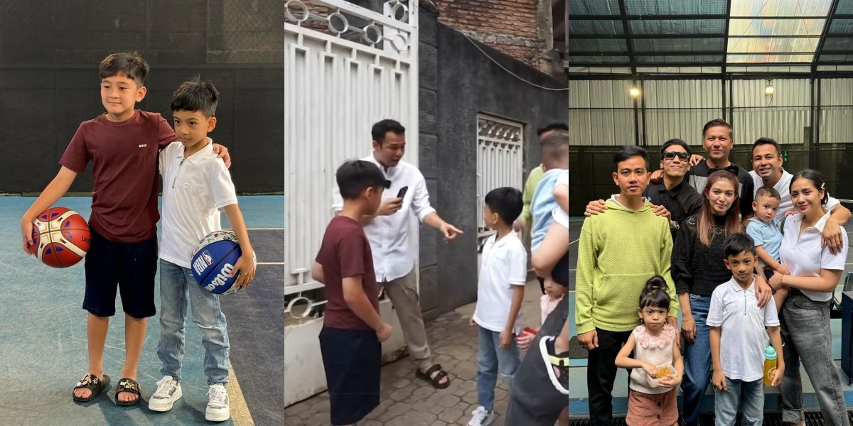 Future Candidate Meets, 10 Photos of Rafathar and Jan Ethes Playing '1 On 1' Basketball - Raffi Ahmad is Amazed by the Skills of the President's Grandson