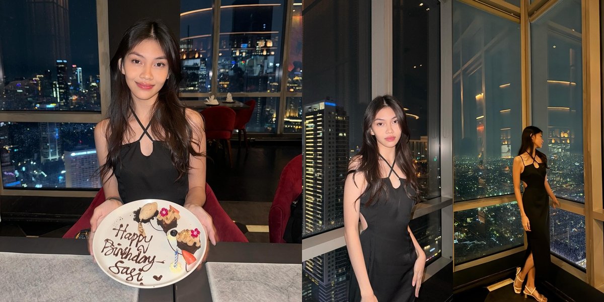 Beautiful Doctor Candidate, 8 Portraits of Sasi Asmara, Anjasmara and Dian Nitami's Daughter, Celebrating 20th Birthday at a Luxurious Restaurant