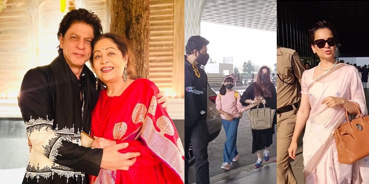 Candid Bollywood of The Week, Shahrukh Khan Hugs Kirron Kher - Aaradhya is Growing Up So Fast