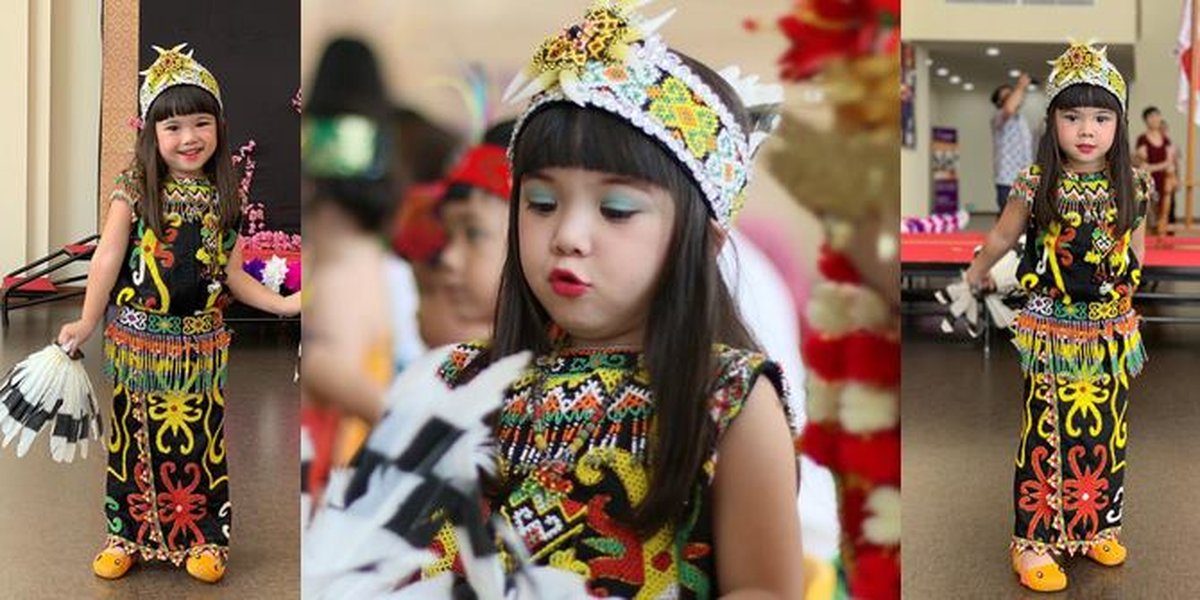 Beautiful & Cute Gempi Becomes a Dayak Woman to Commemorate Kartini Day