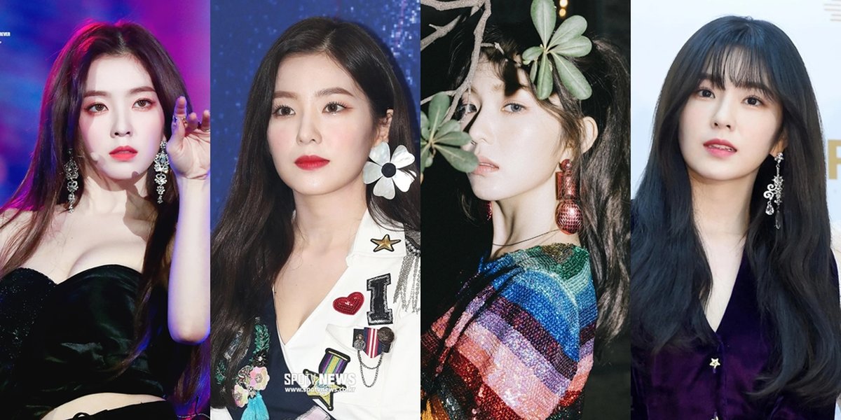 The Beauty of Irene Red Velvet Using Large-sized Earrings