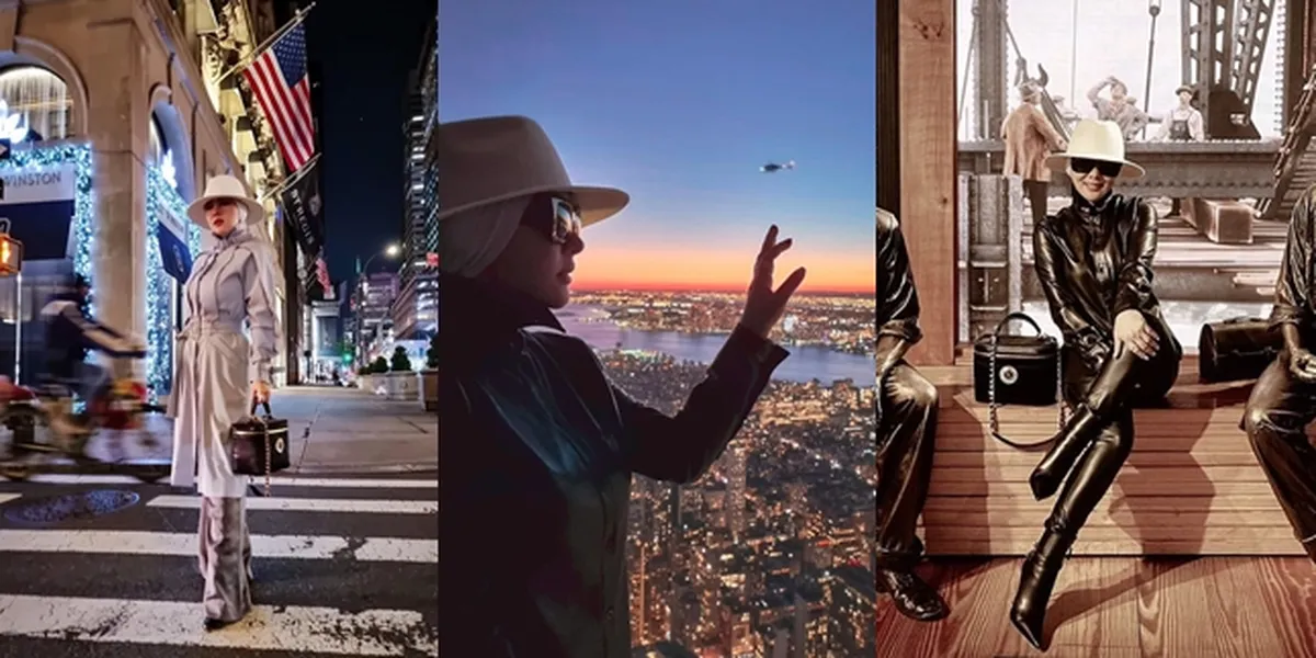 Shining Bright, Take a Look at Syahrini's Appearance While Strolling in New York - Enjoy the Sunset from Skyscrapers