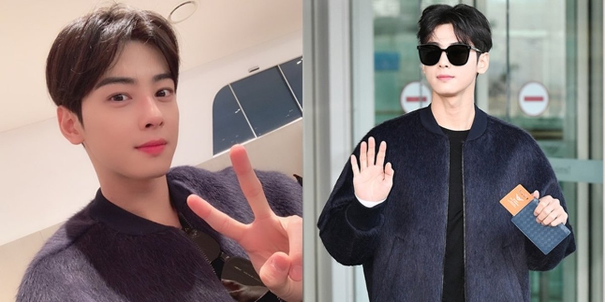 Cha Eun Woo Looks Cool with Black Sunglasses at the Airport Heading to Hong Kong