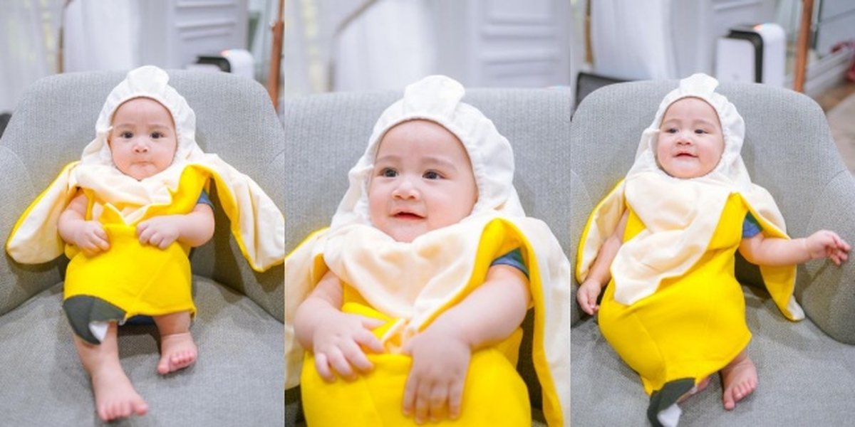 Cipung is Too Cute, Portrait of Baby Rayyanza, Nagita Slavina's Child, Wearing a Banana Costume - Netizens: Can We Check It Out?