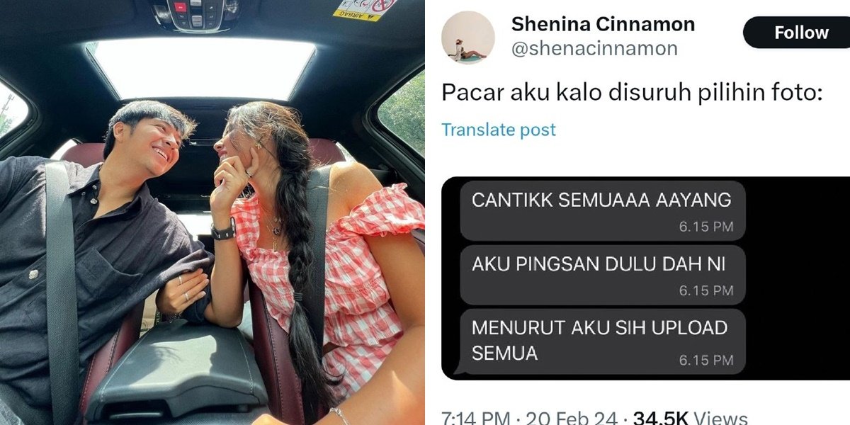 AU Specs Guy! Portrait of Angga Yunanda's Obsession with Shenina Cinnamon, 'Faints' Seeing His Girlfriend's Beauty