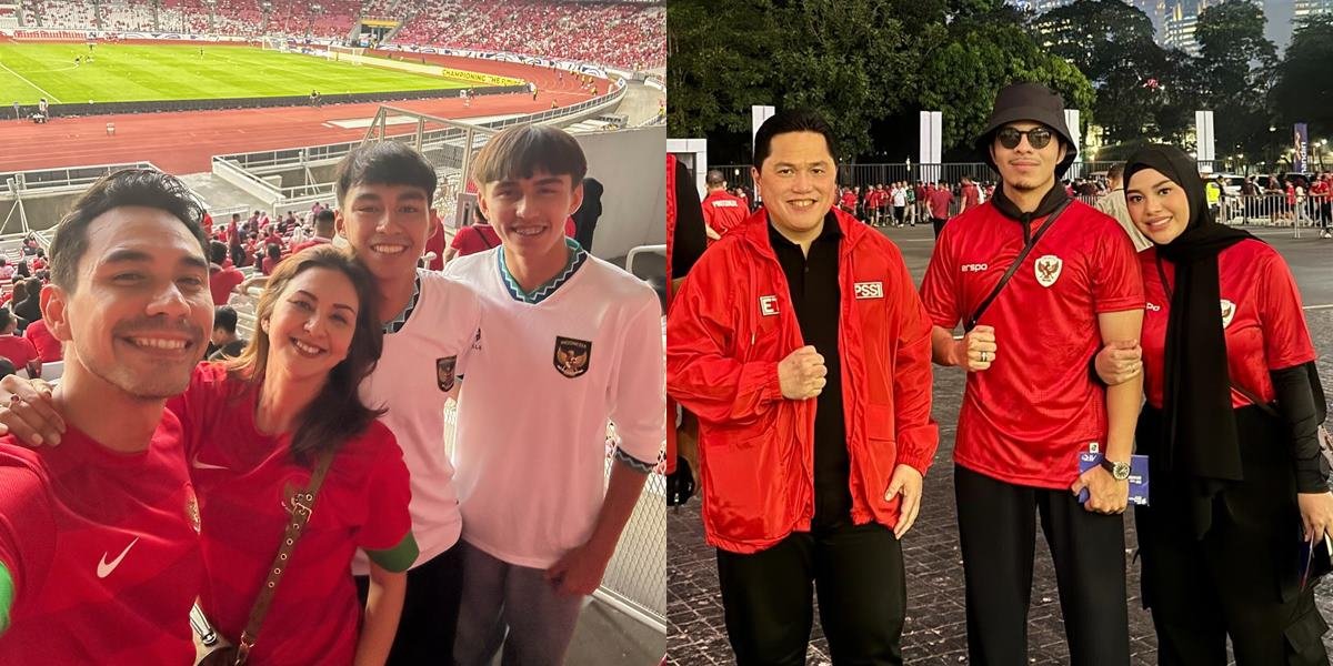 From Darius Sinathrya's Family to Rafathar, A Portrait of Artists Watching the Indonesian National Team vs Australia at GBK