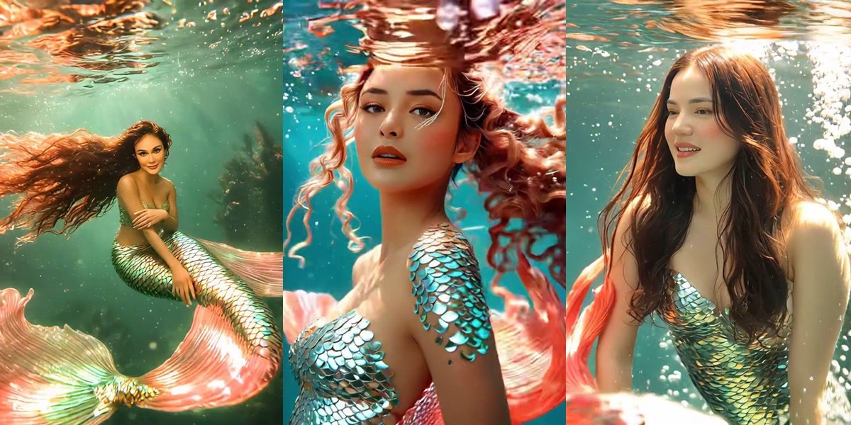 Dari Luna Maya hingga Amanda Manopo, Ini 9 Potret Artis Indonesia dengan Filter Mermaid Viral TikTok