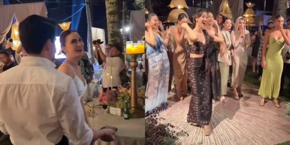 From Olla Ramlan - Cinta Laura, This Lineup of Celebrities Competes for Luna Maya's Wedding Bouquet - Excitement During the Throwing Moment