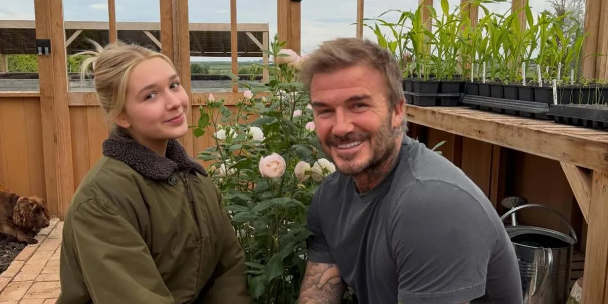 David Beckham Relaxing in the Garden and Checking on the Chicken Coop