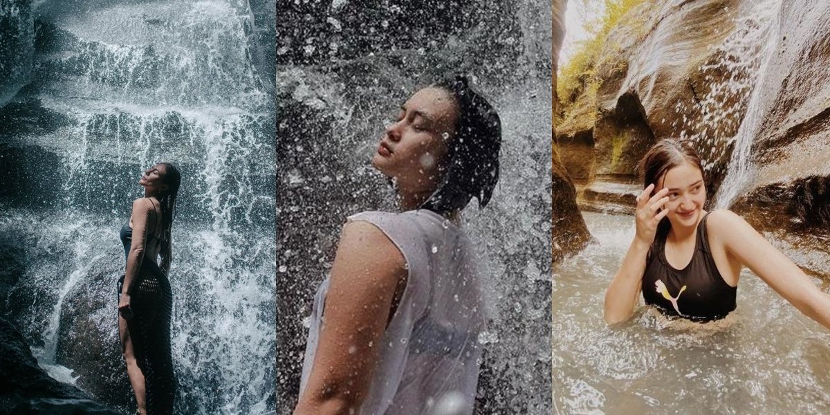 Beautiful Actresses Playing in Waterfalls, Wulan Guritno is Too Hot and Luna Maya Wears a Swimsuit Worth More Than 8 Million