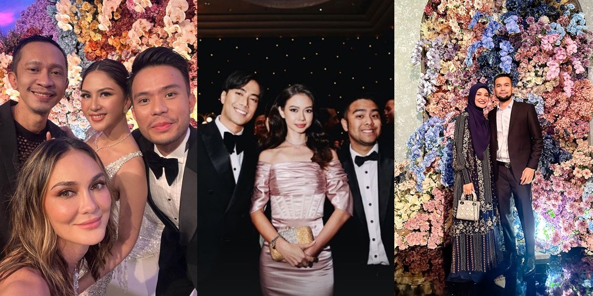 A Lineup of Artists Appeared Stunningly at Jessica Mila & Yakup Hasibuan's Wedding Reception, Including Luna Maya and Titi Kamal who Matched with Christian Sugiono