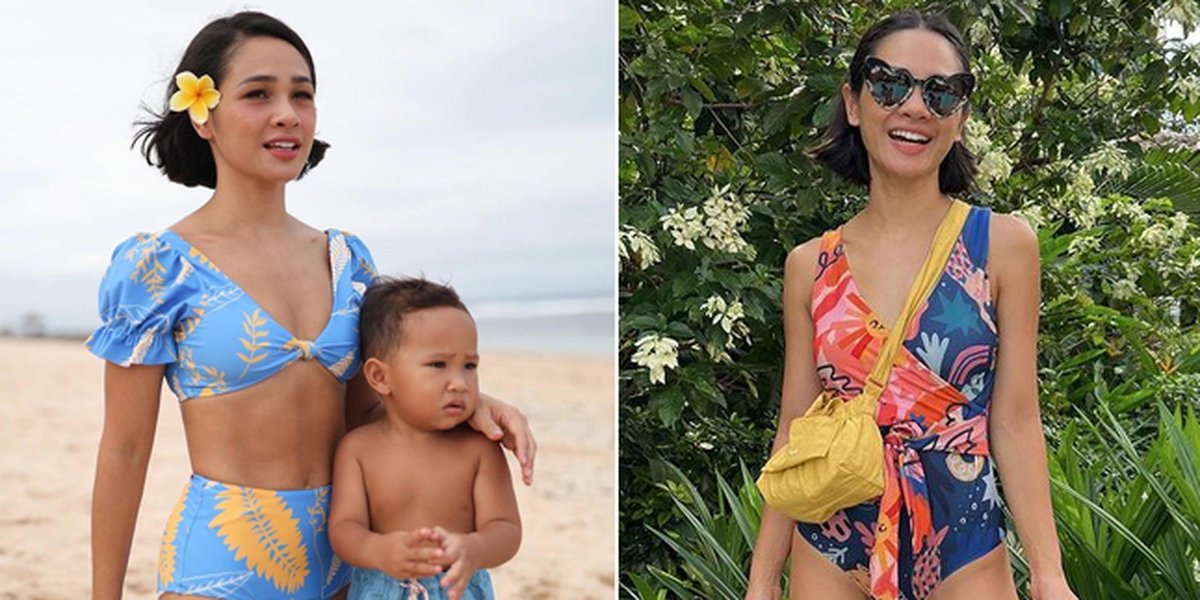 A Series of Photos of Andien Wearing Swimsuits and Two-Piece Bikinis, Hot Mama of 2 Showing Body Goals