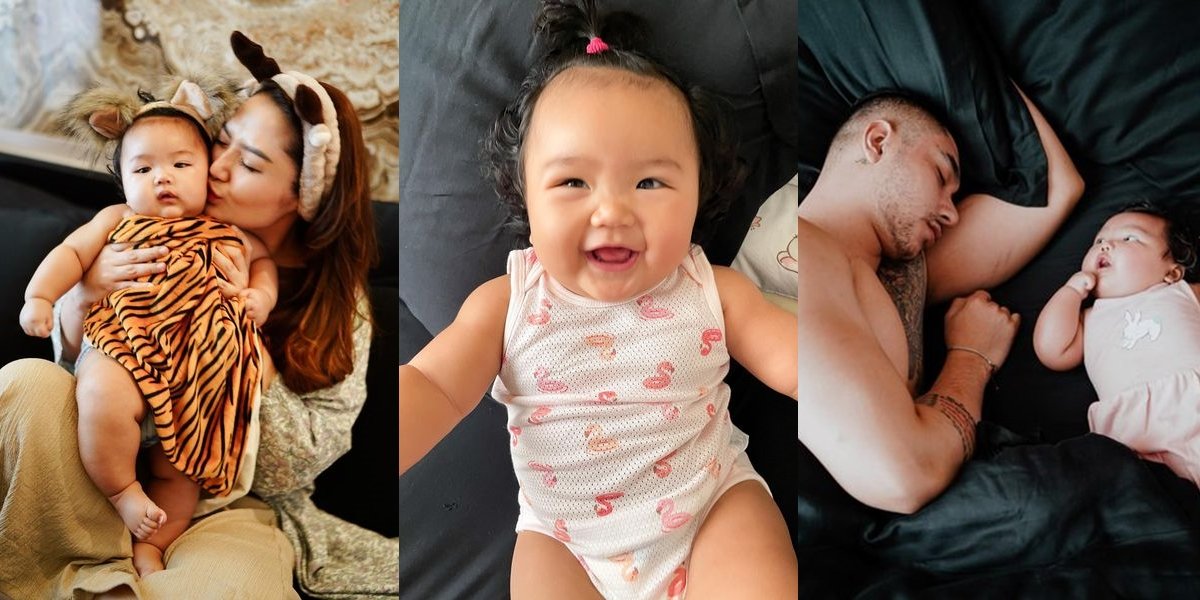 Series of Photos of Baby Xarena, Siti Badriah and Krisjiana's Child, with Adorable Chubby Cheeks that Make You Want to Pinch!