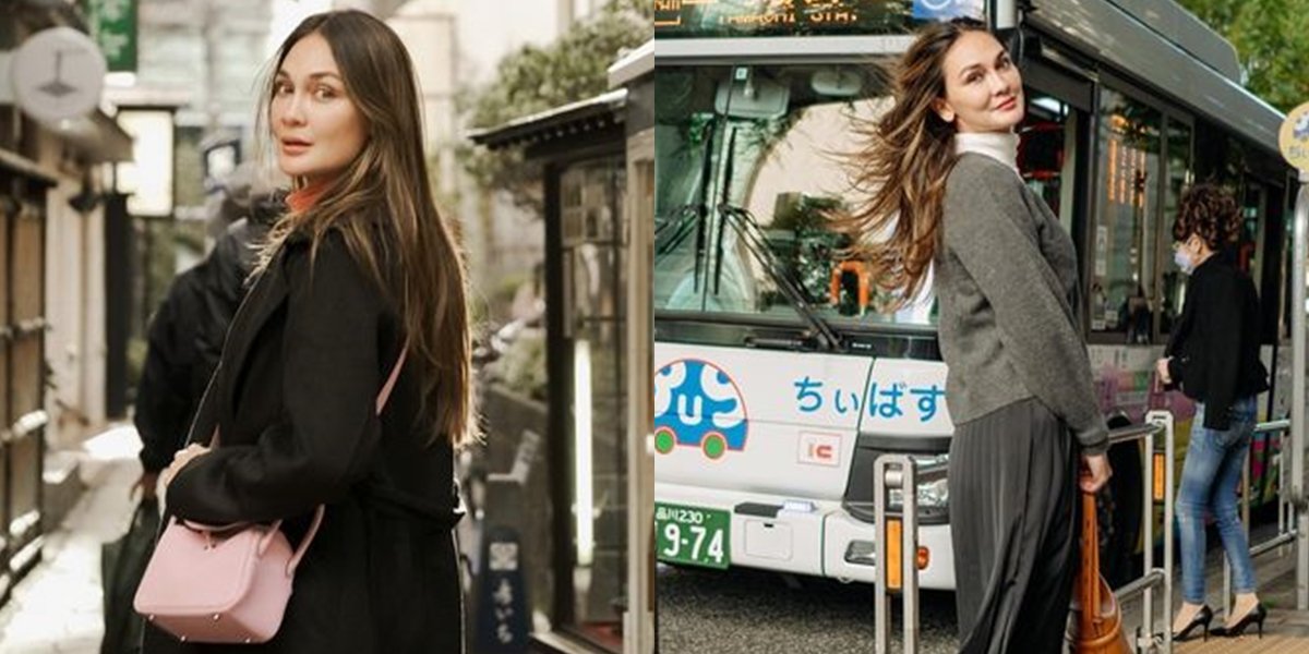 A Series of Beautiful Photos of Luna Maya Enjoying a Trip in Japan, Enjoying Relaxing Healing Moments Showing Stylish Outfits