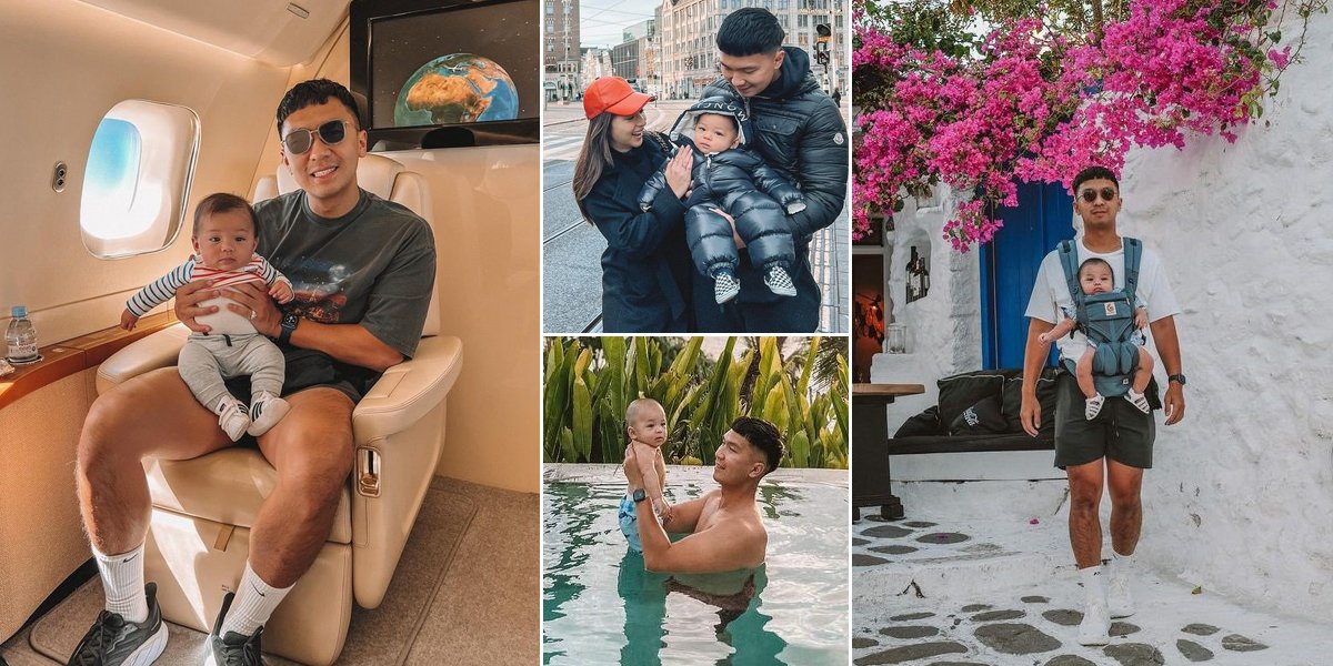 A Series of Photos of Indra Priawan, Nikita Willy's Husband, Taking Care of Baby Issa and Radiating Hot Daddy Vibes