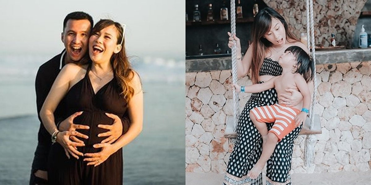 A Series of Maternity Shoot Photos of Cherly Juno, Former Member of Cherry Belle, Romantic with Husband & Very Sweet with First Child