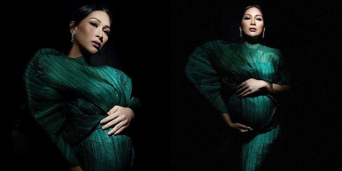 A Series of Photos of Tata Janeeta's Maternity Shoot Showing Her Growing Baby Bump, Looking Graceful Like a Queen