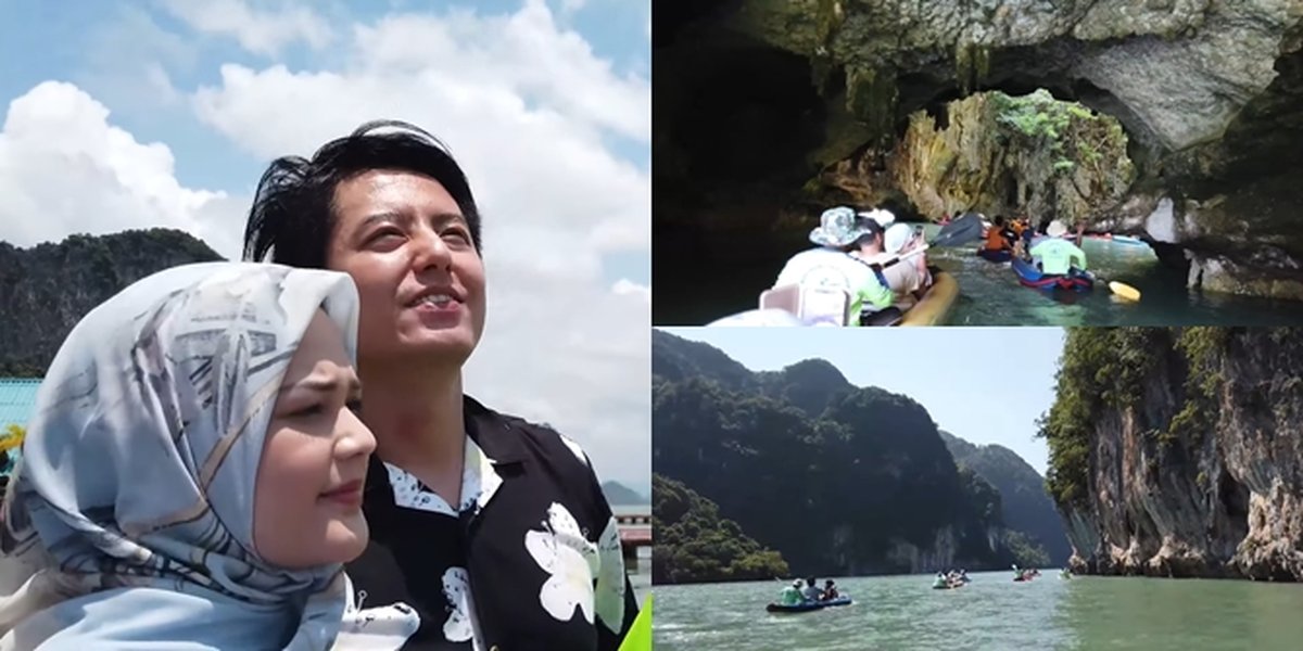 Series of Photos of Roger Danuarta and Cut Meyriska in Thailand, Visiting James Bond Island